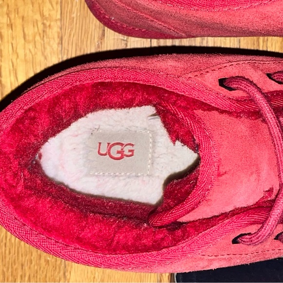 Samba Red UGG Lace Up Suede Boots Men’s Size 11 3236 - Picture 7 of 13